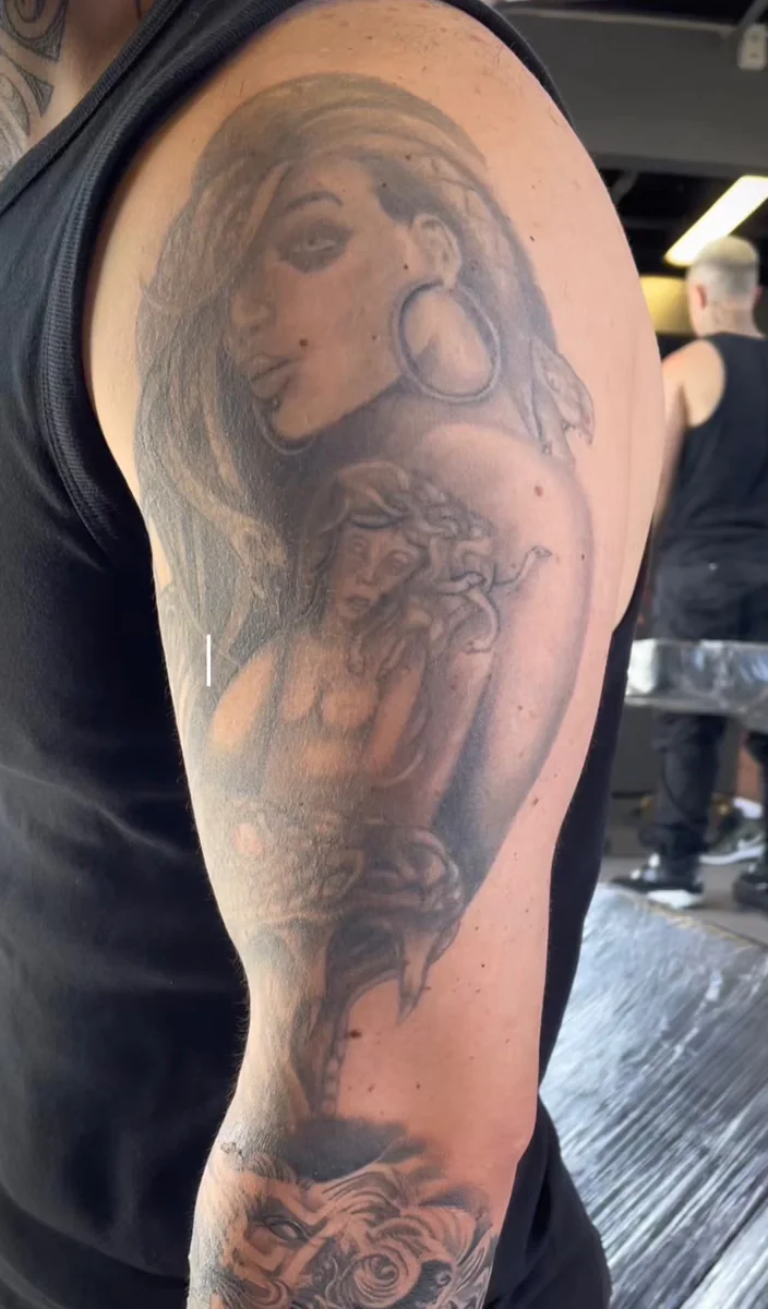 Before: Portrait to snake design